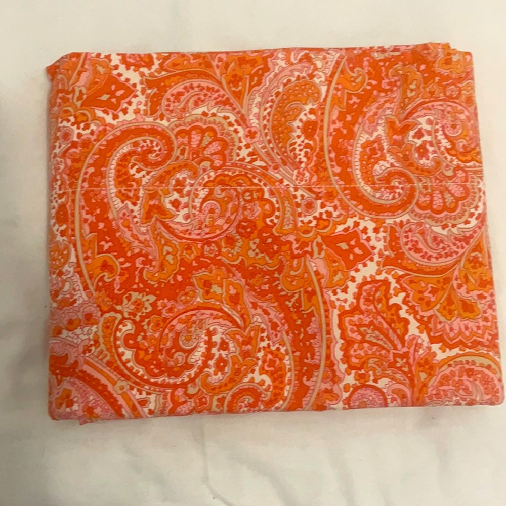 RALPH LAUREN HARBOR VIEW PAISLEY TWIN FLAT SHEET